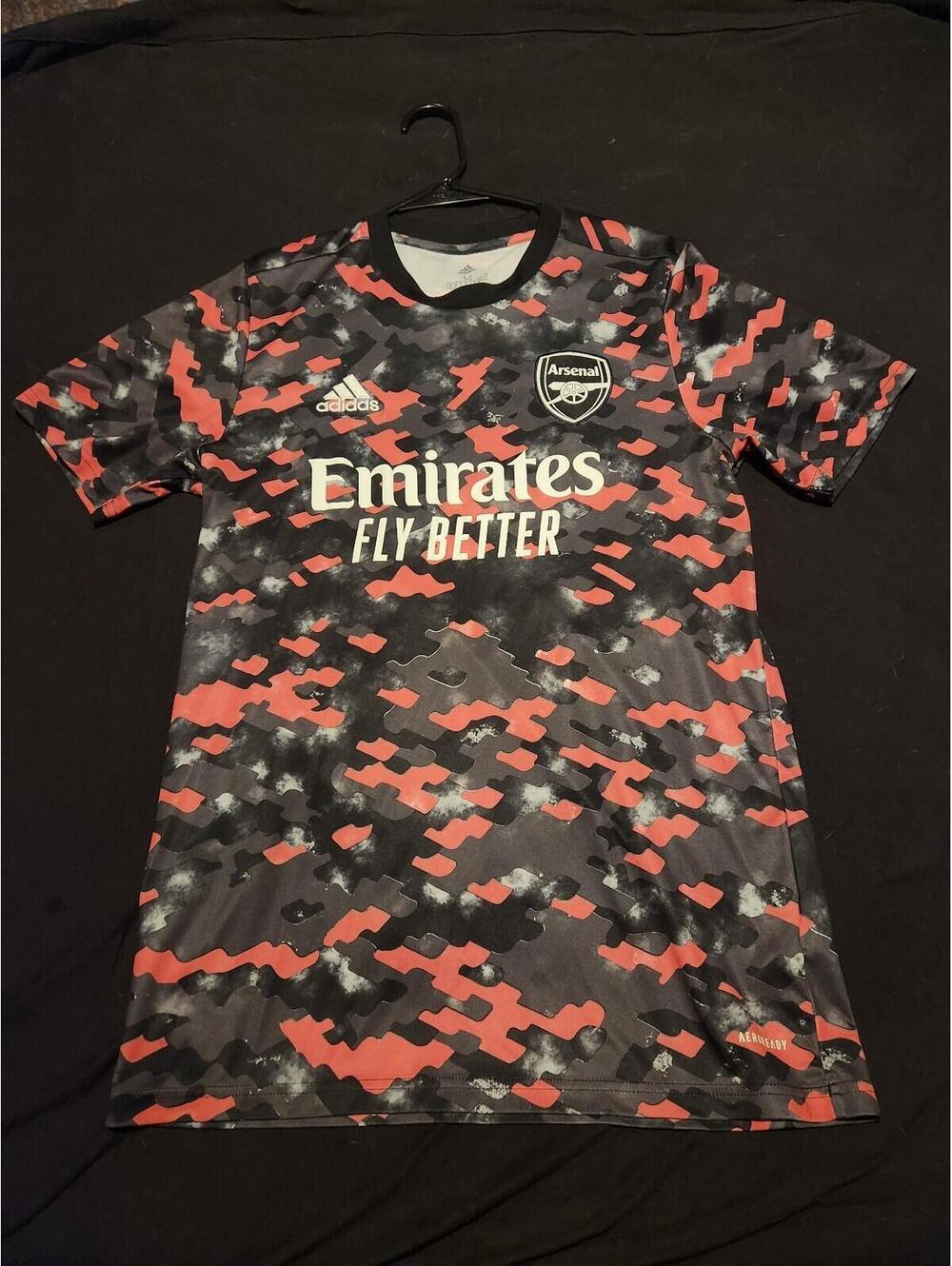Arsenal 2021/2022 England Prematch Training Soccer Jersey Size M